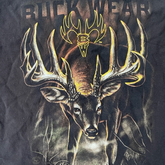 Buck Wear Brown Deer Hunting Tee Shirt X-Large - Picture 2 of 5